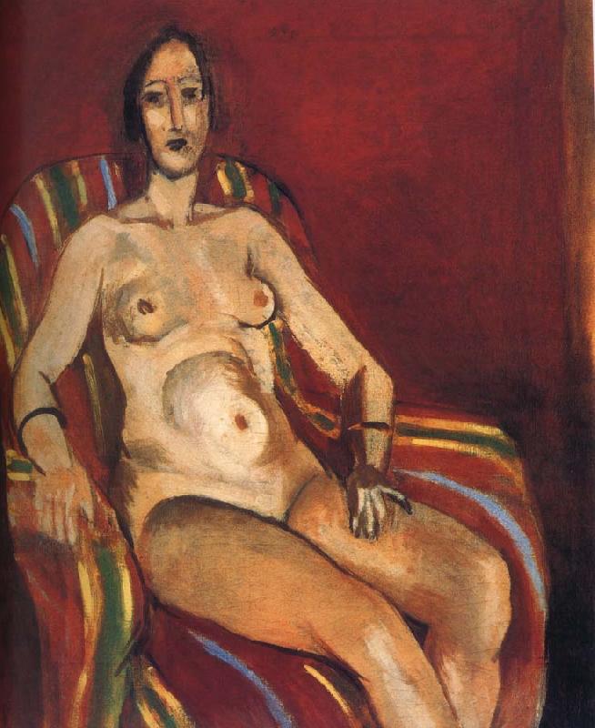 Henri Matisse Naked in front of a red background like oil painting image